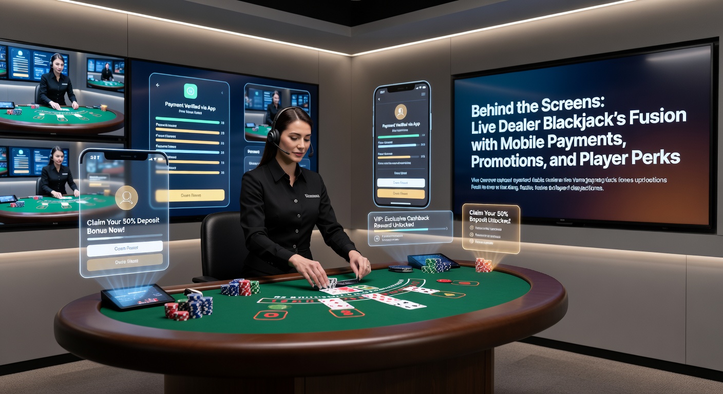 Live Dealer Blackjack Tische mit mobilen Zahlungsoptionen und Promotionen im Vordergrund