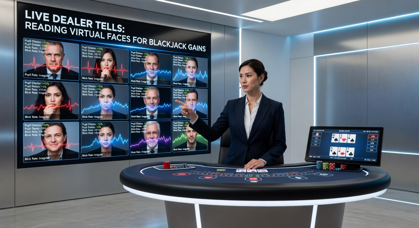 Nahaufnahme eines Live-Dealers mit sichtbaren Mikroausdrücken während der Kartenausgabe in einem Blackjack-Spiel